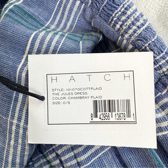 Hatch The Jules Dress Blue Plaid Chambray Maternity Dress OS NWT - Picture 9 of 14